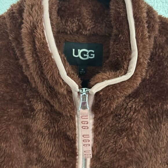 NWT- UGG-Marlene Sherpa Jacket II- pink and brown- Size medium - Picture 6 of 12